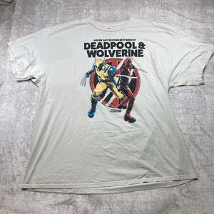 Marvel Deadpool Wolverine Best Bubs Movie Graphic T-shirt Men 2XL Beige